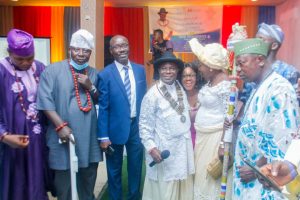 Chief Lucky Arhere With Family And Friends At The Investiture And Board Inauguration Ceremony Held At The Alarco Hotels & Suits In Agbara, Ogun state