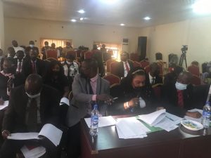 Delta State Commissioner For Lands And Survey Mrs Kate Oniawan Flanked By Top Management Staff Of The Ministry At The 2022 Budget Proposal Defense