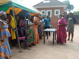 Dame Okuofo Exchanging Pleasantries With Guests