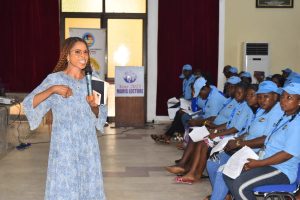 STEPreneur Chinonye Achugbue shares her business experience with the trainees